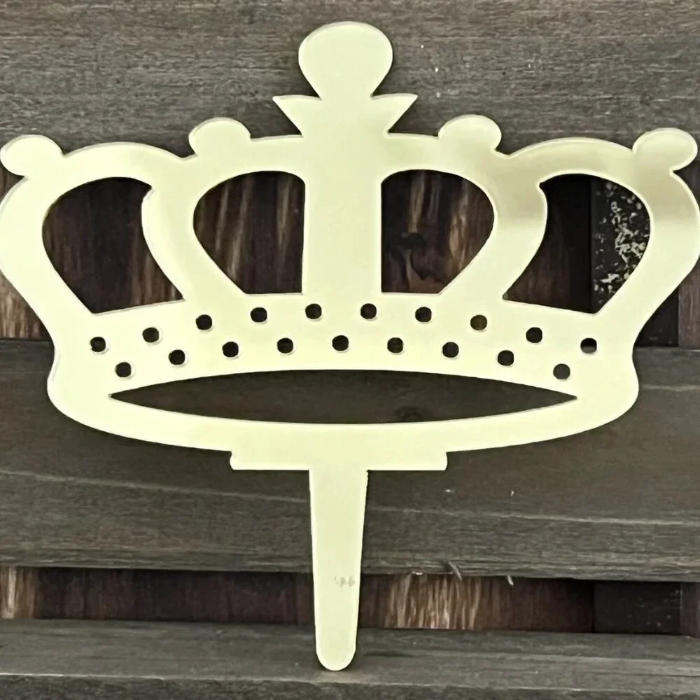 Plastic Crown Tiara Cake Topper Decorative Piece You Choose Color